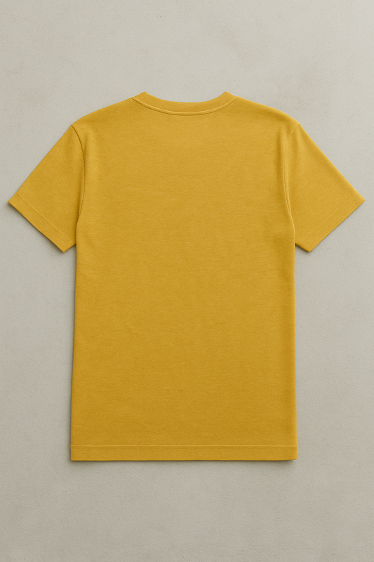 Bamboo cotton t shirt for men in yellow
